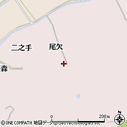 宮城県東松島市小野尾欠周辺の地図