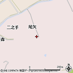 宮城県東松島市小野（尾欠）周辺の地図