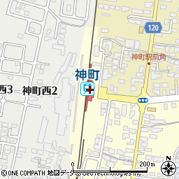 神町駅周辺の地図