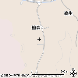 宮城県東松島市根古（檀森）周辺の地図