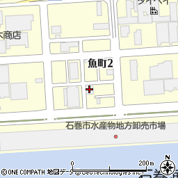 石巻市水産倉庫周辺の地図