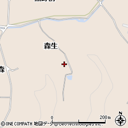 宮城県東松島市根古森生周辺の地図
