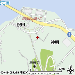 宮城県石巻市渡波神明周辺の地図