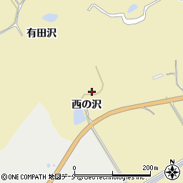 宮城県東松島市川下西の沢周辺の地図