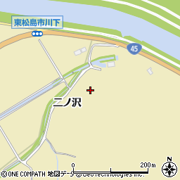 宮城県東松島市川下二ノ沢周辺の地図