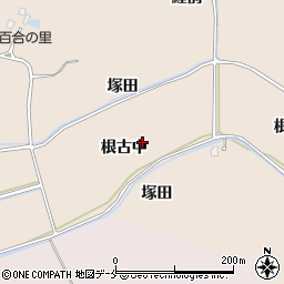 宮城県東松島市根古中周辺の地図
