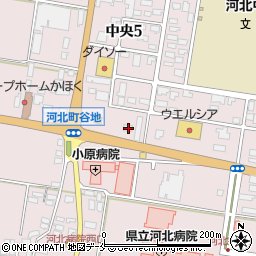 山形県西村山郡河北町谷地中央５丁目9-12周辺の地図