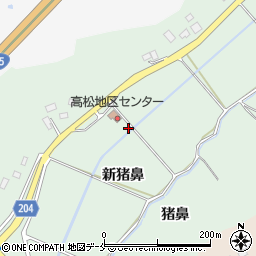 宮城県東松島市高松新猪鼻周辺の地図