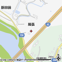宮城県東松島市新田風張周辺の地図