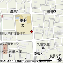 宮城県石巻市湊東周辺の地図