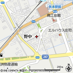 宮城県東松島市矢本野中周辺の地図