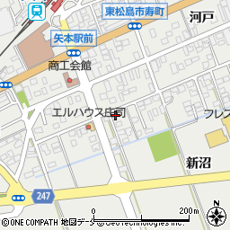 宮城県東松島市矢本新沼87周辺の地図
