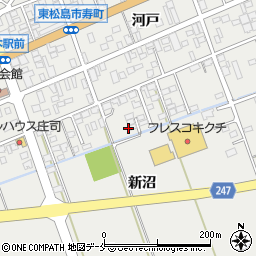 宮城県東松島市矢本新沼周辺の地図