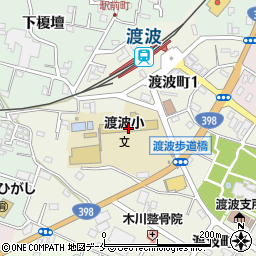 石巻市立渡波小学校周辺の地図