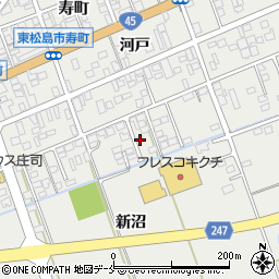 宮城県東松島市矢本新沼142周辺の地図