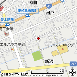 宮城県東松島市矢本新沼135周辺の地図