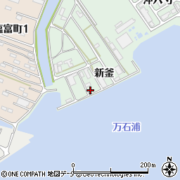 宮城県石巻市渡波新釜周辺の地図