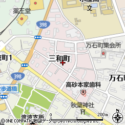 宮城県石巻市三和町周辺の地図