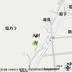 宮城県富谷市二ノ関大沢周辺の地図