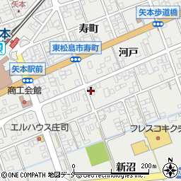 七十七銀行矢本支店周辺の地図