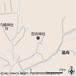 百合神社周辺の地図
