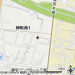 山形県東根市神町西1丁目1周辺の地図