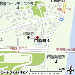 宮城県石巻市門脇町周辺の地図