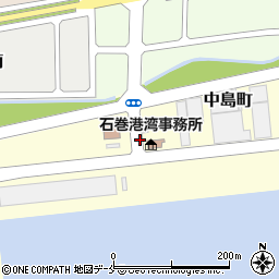 宮城県石巻市中島町周辺の地図