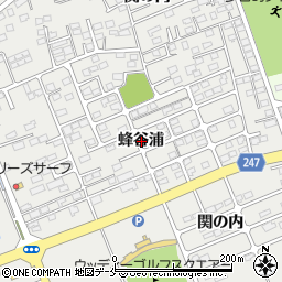 宮城県東松島市矢本蜂谷浦周辺の地図