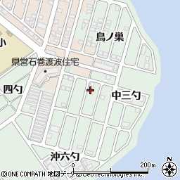 宮城県石巻市渡波中三勺周辺の地図