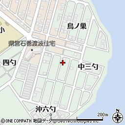 宮城県石巻市渡波（中三勺）周辺の地図