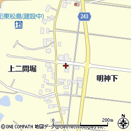 宮城県東松島市小松明神下周辺の地図