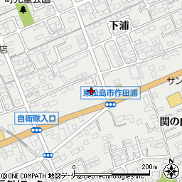 宮城県東松島市矢本作田浦周辺の地図