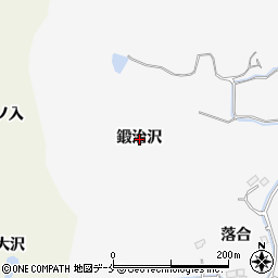 宮城県東松島市新田鍛治沢周辺の地図