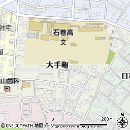 宮城県石巻市大手町周辺の地図