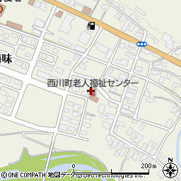 西川町役場　老人福祉センター・海味温泉周辺の地図