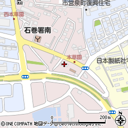 石巻日日新聞社印刷工場周辺の地図