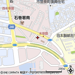 石巻日日新聞社印刷工場周辺の地図