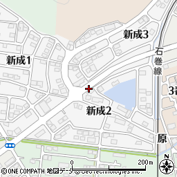 宮城県石巻市新成周辺の地図