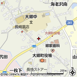 宮城県大郷町（黒川郡）粕川（東長崎）周辺の地図