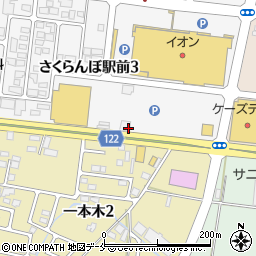 まるまつ　東根店周辺の地図