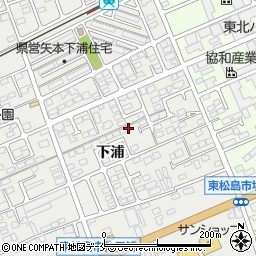 宮城県東松島市矢本下浦周辺の地図