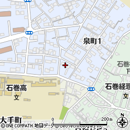 七十七銀行石巻社宅周辺の地図