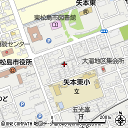 宮城県東松島市矢本大溜118-3周辺の地図