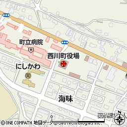 西川町役場　直通出納室周辺の地図