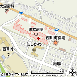西川町立病院周辺の地図