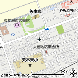 宮城県東松島市矢本大溜76-7周辺の地図
