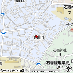 七十七銀行泉町社宅周辺の地図
