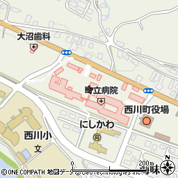 西川町役場　健康福祉課周辺の地図