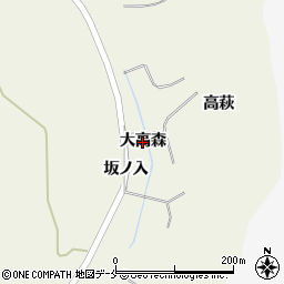 宮城県東松島市西福田（大高森）周辺の地図